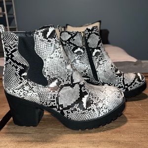 Snake skin boots